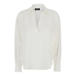 Plain Women Double Georgette Puff Sleeves Shirt